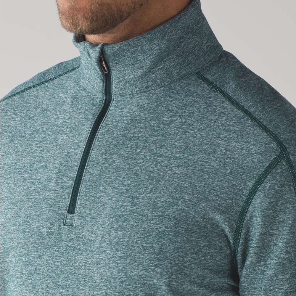 Lululemon Surge Warm 1/2 Zip Silver Heathered Defender Size M/L - Picture 2 of 16
